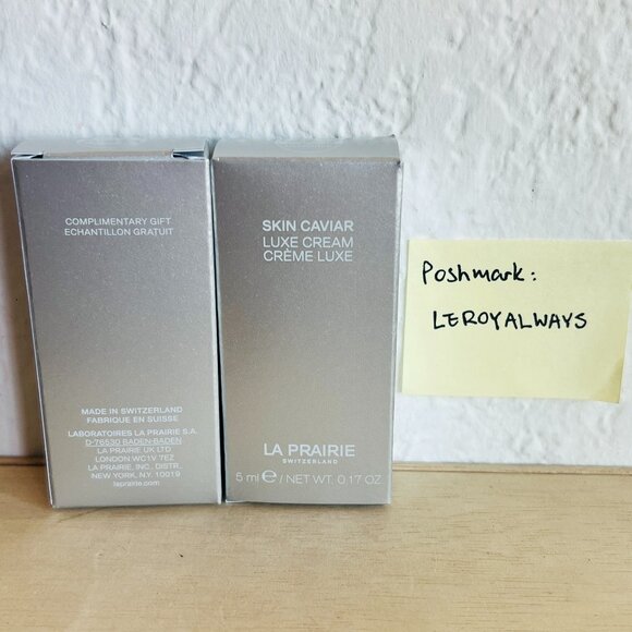 2X BNIB La Prairie Skin Caviar Luxe Cream 0.17 oz / 5 ml ea. - Picture 1 of 1